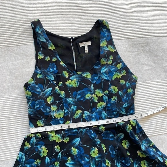 JOIE Mare Blue Floral Linen and Silk Dress Size Medium - Picture 7 of 8